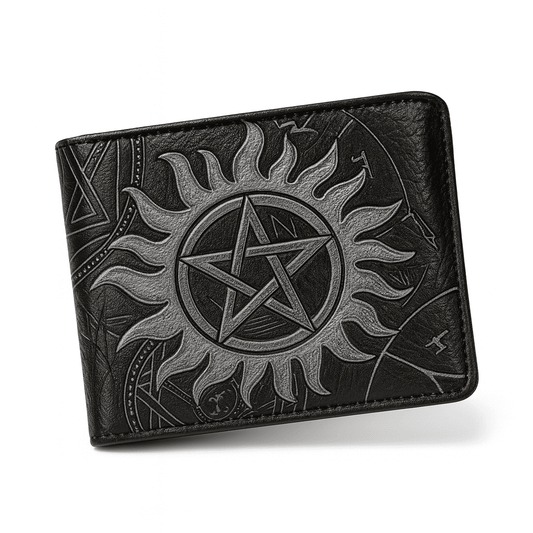 Arcane Sun Sigil Leather Bifold wallet